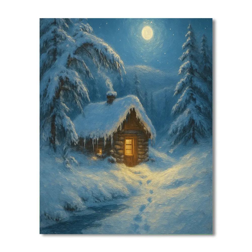 Moonlit Pine Hollow DIY paint by numbers