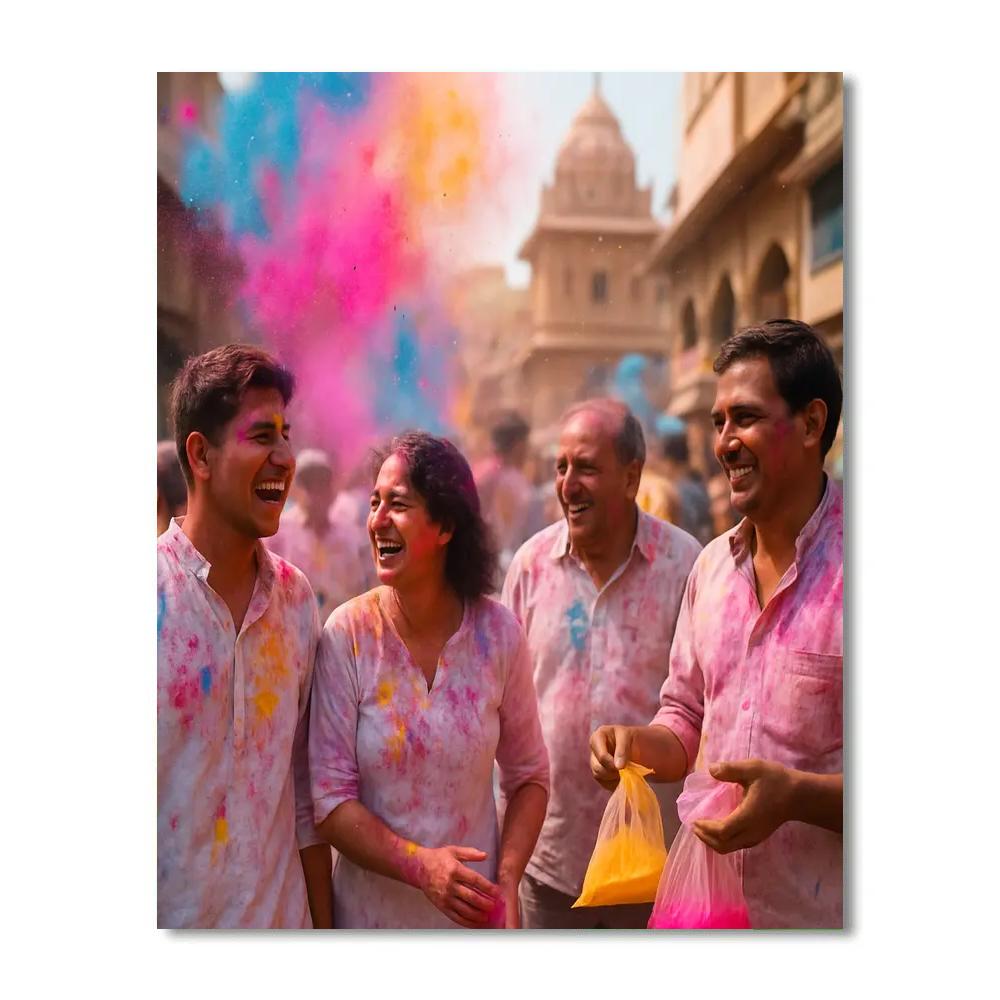 Holi Color Festival Mathura paint by number