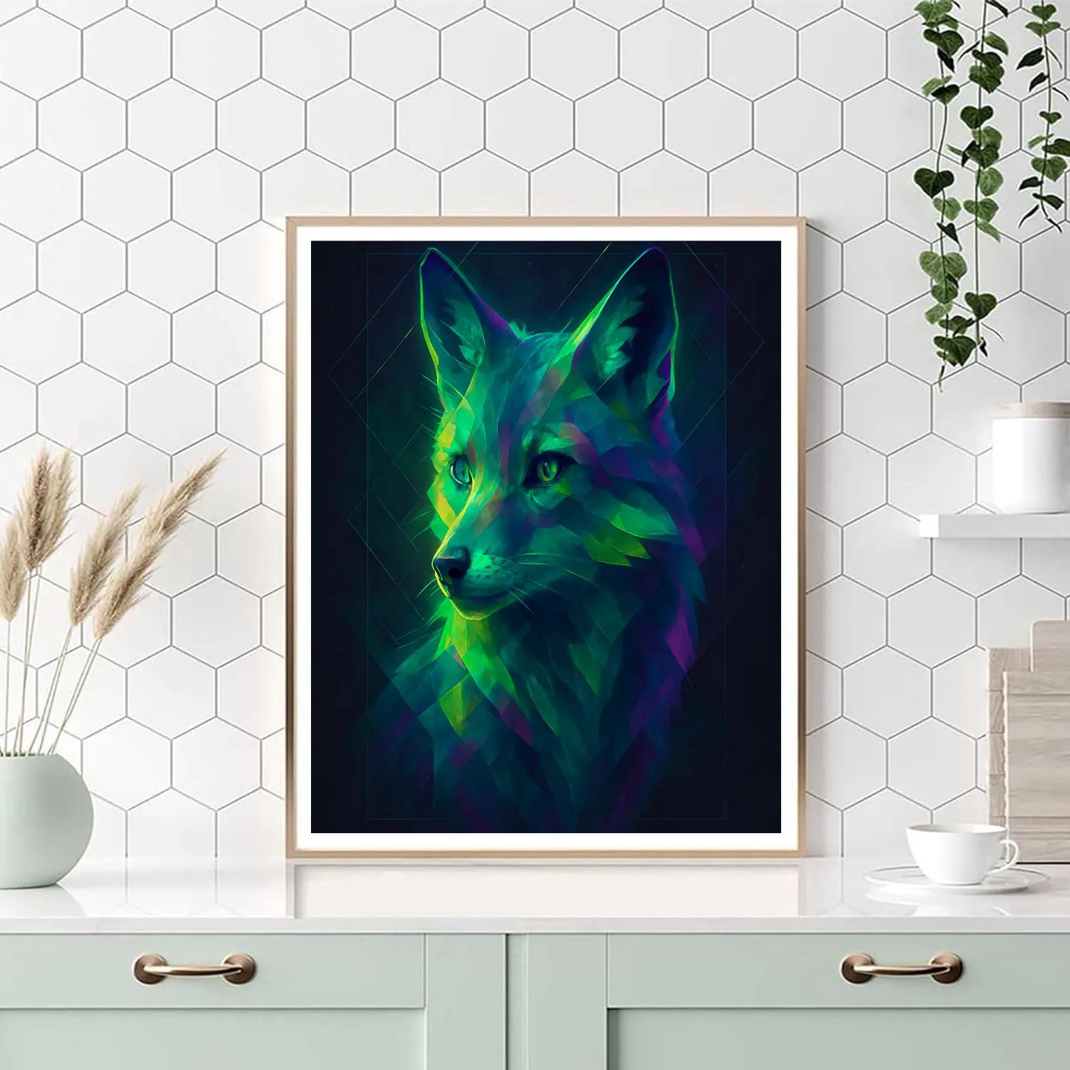 Celestial Fox Prism paint by number