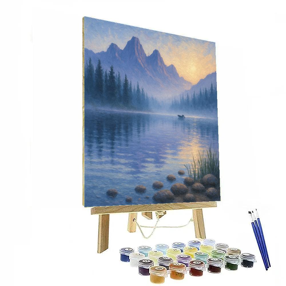 Mist Over Glass Lake paint by color