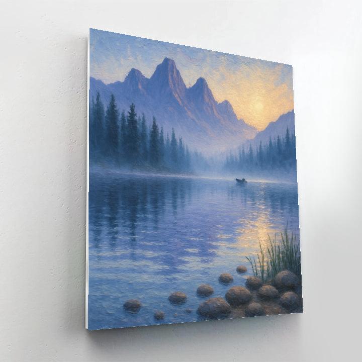 Mist Over Glass Lake paint by color