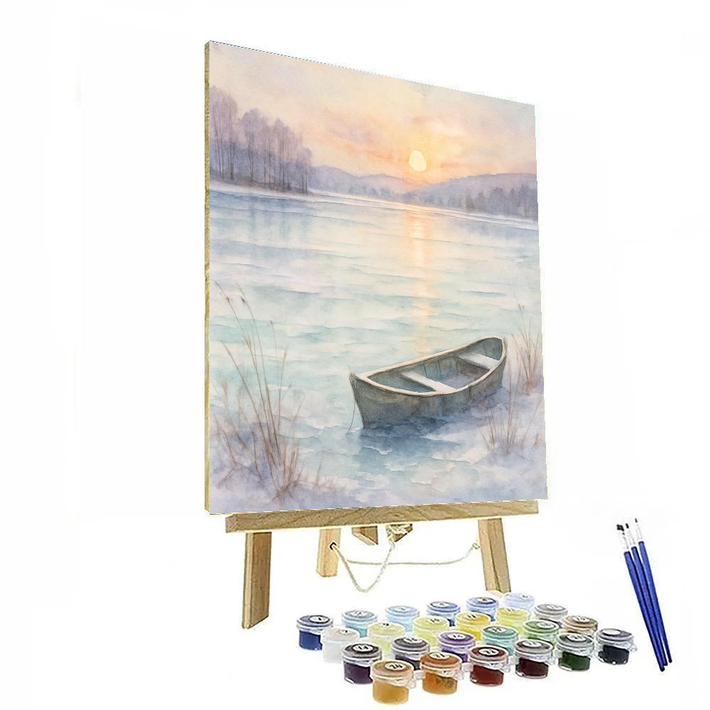 Frozen Mirror Lake painting number kit