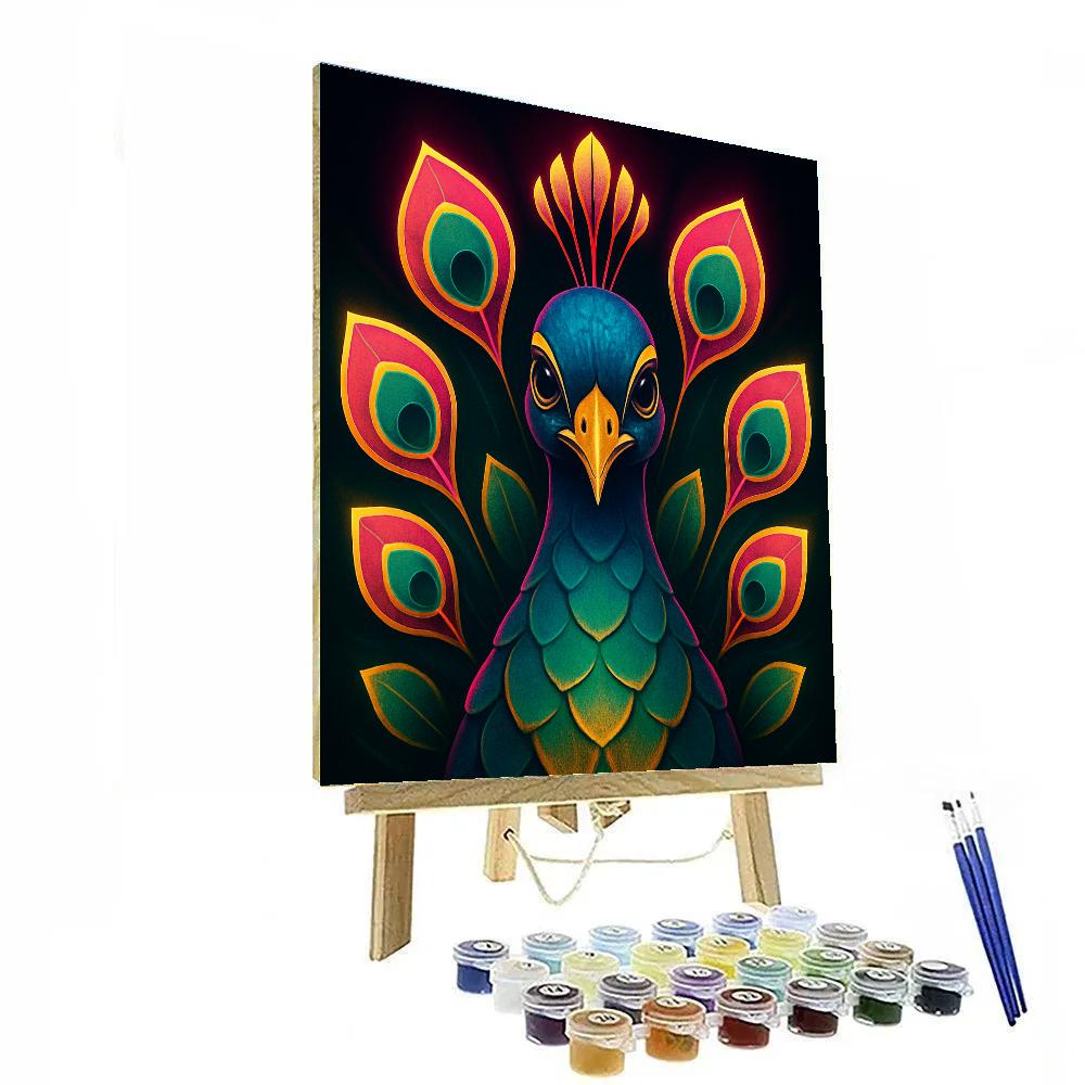 Royal Peacock Spectrum DIY paint by numbers