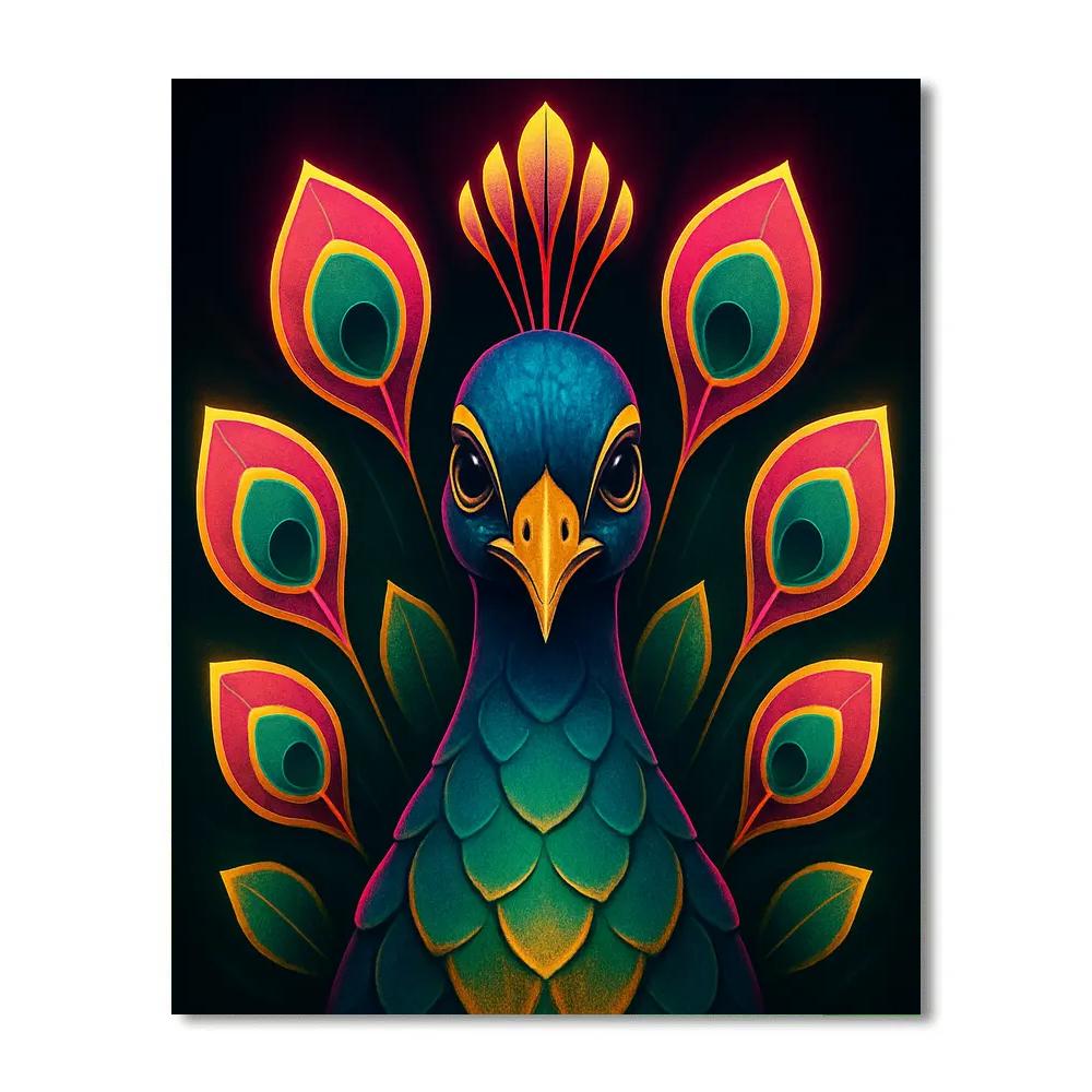 Royal Peacock Spectrum DIY paint by numbers