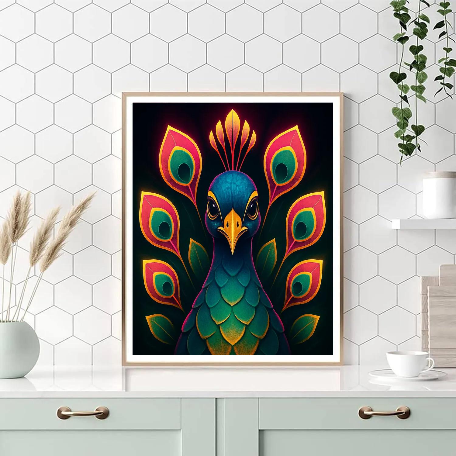 Royal Peacock Spectrum DIY paint by numbers