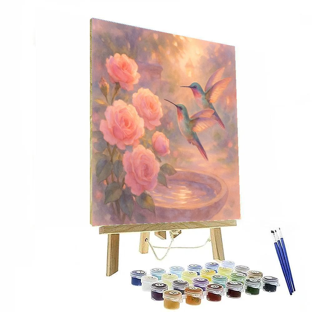 Hummingbird Tea Garden paint by color