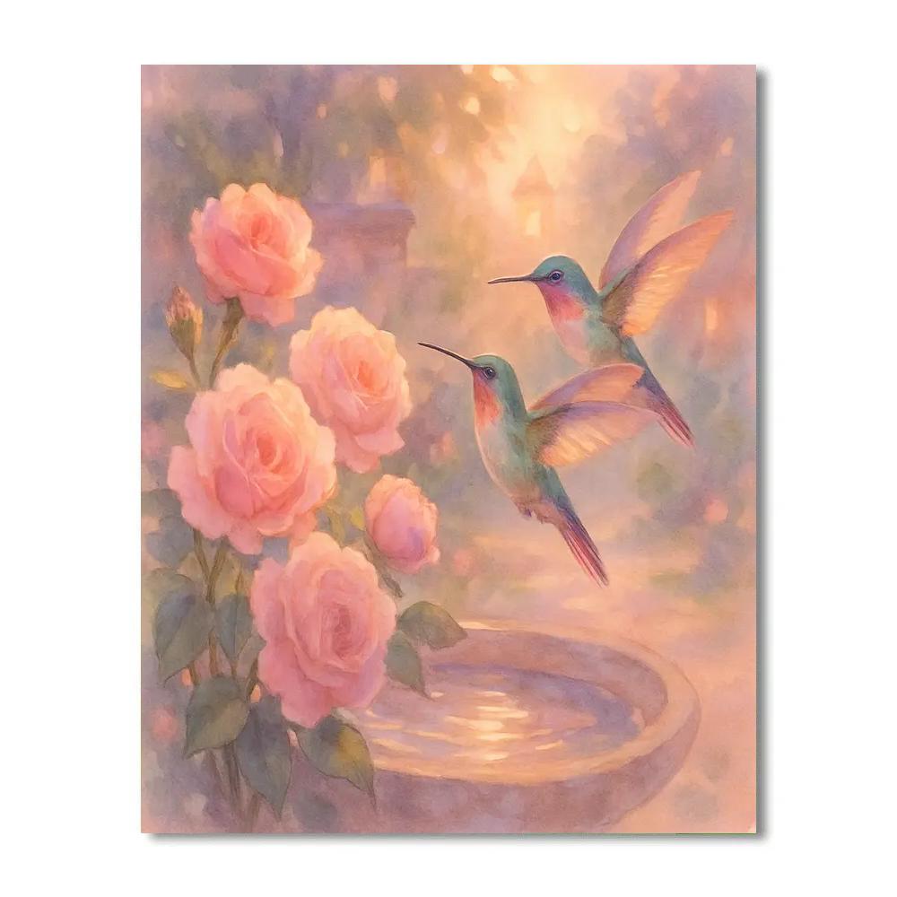 Hummingbird Tea Garden paint by color