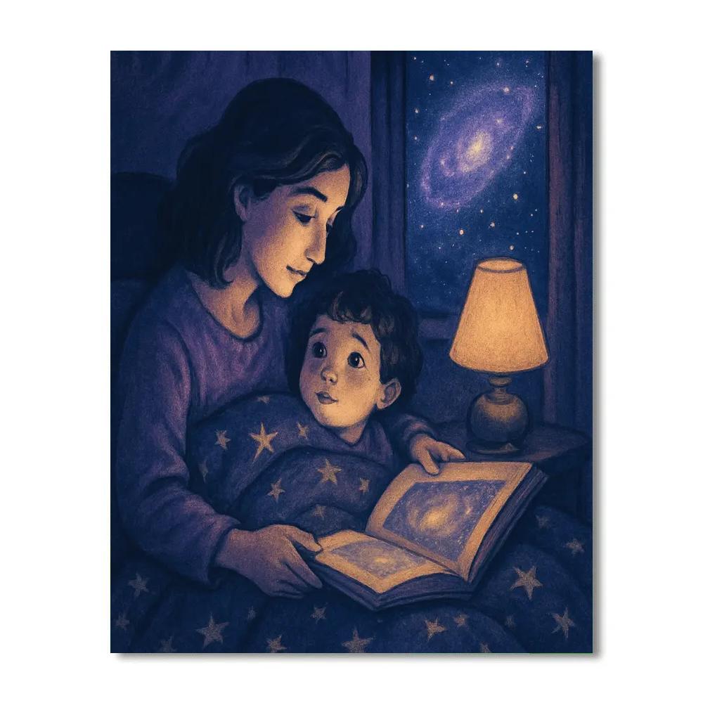 Starlit Bedtime Story Numbered painting kits