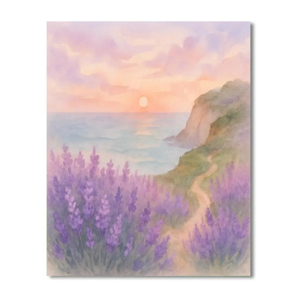 Coastal Lavender Dusk paint by numbers