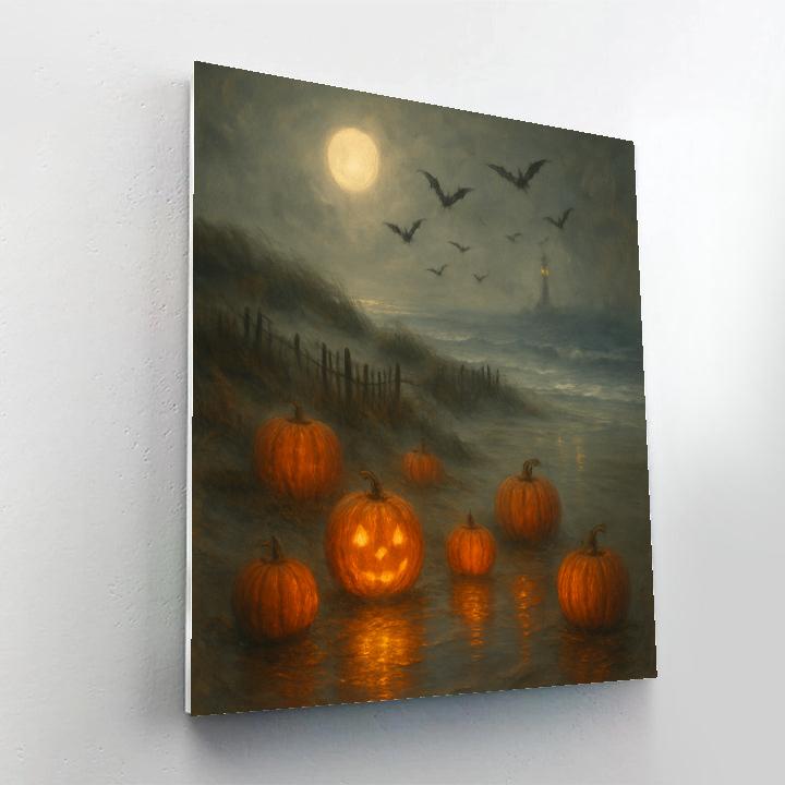 Pumpkin Lantern Coast DIY paint by numbers
