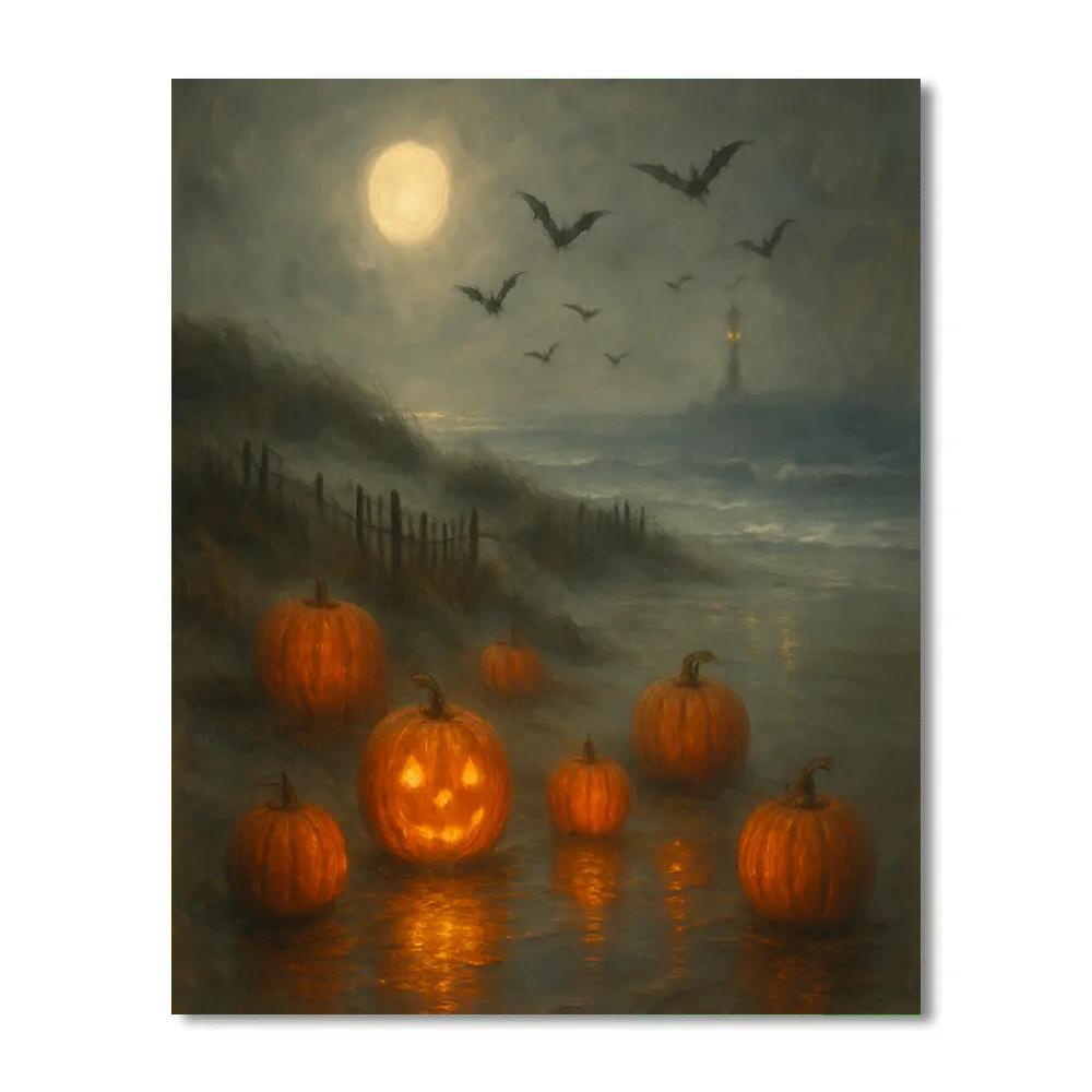 Pumpkin Lantern Coast DIY paint by numbers