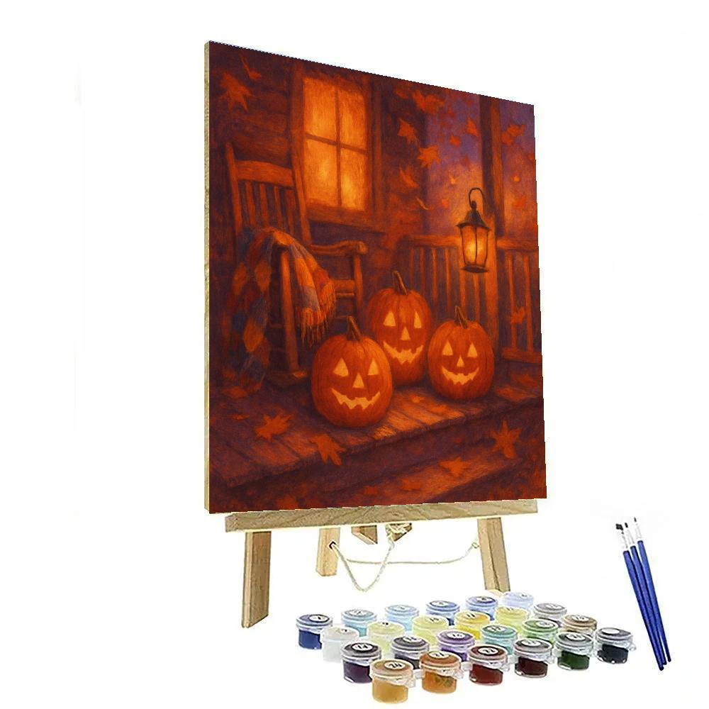 Porch Quilt Of Autumn Lights Paint by numbers art