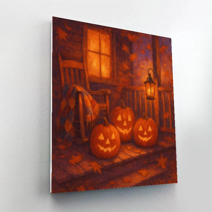 Porch Quilt Of Autumn Lights Paint by numbers art