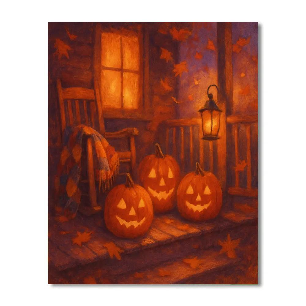 Porch Quilt Of Autumn Lights Paint by numbers art