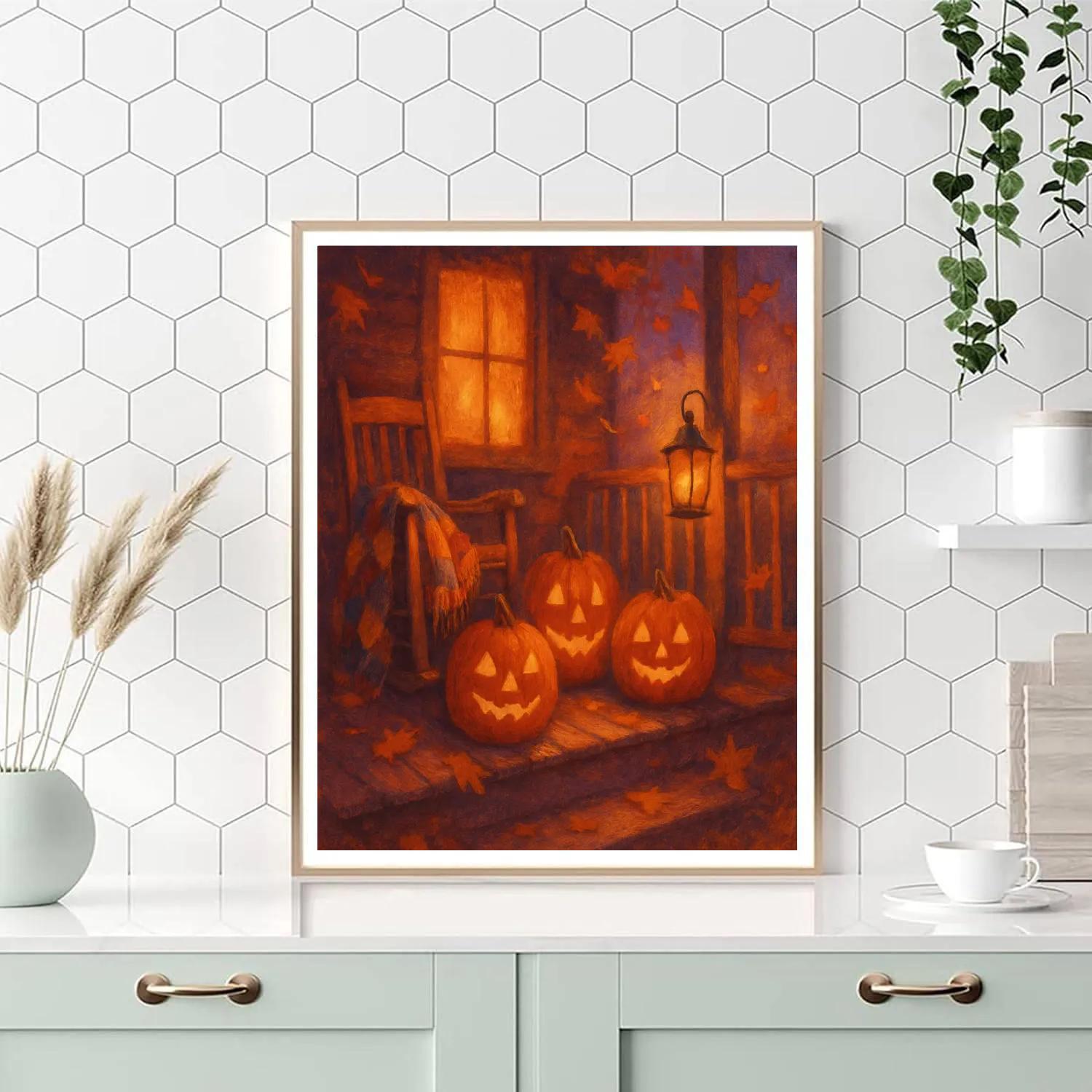 Porch Quilt Of Autumn Lights Paint by numbers art