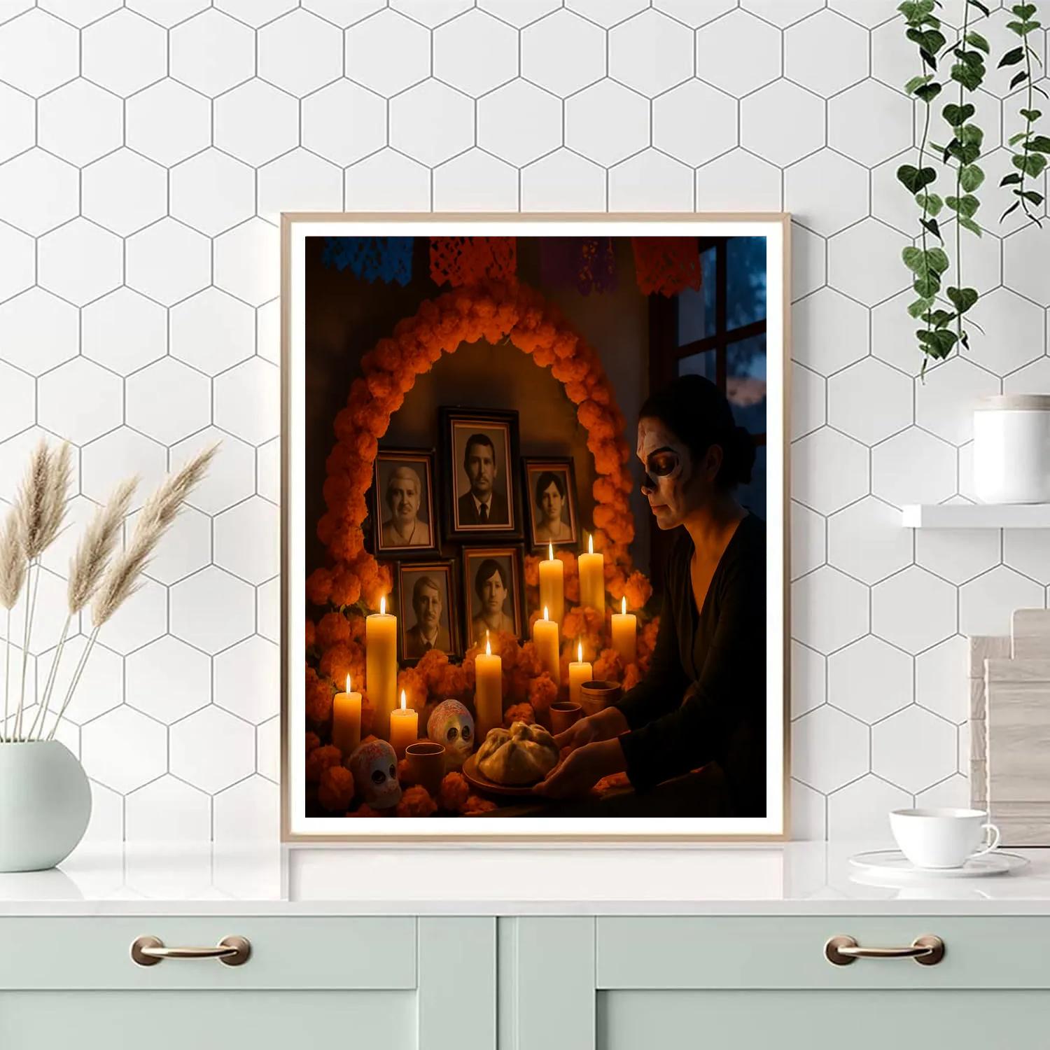 Dia De Muertos Family Ofrenda painting number kit