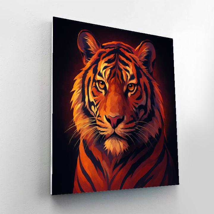 Sunset Tiger Fragment Paint by numbers art