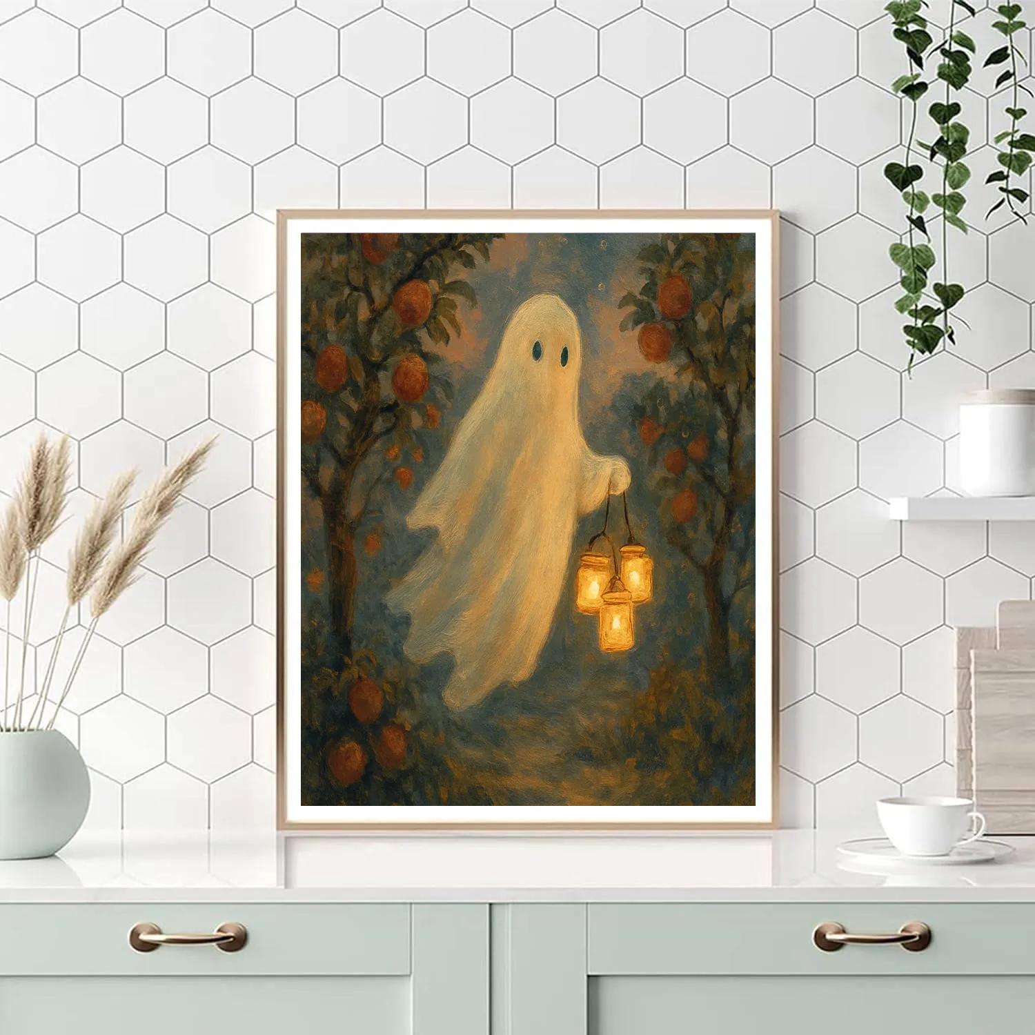 Ghost Lanterns In The Orchard Numbered painting kits