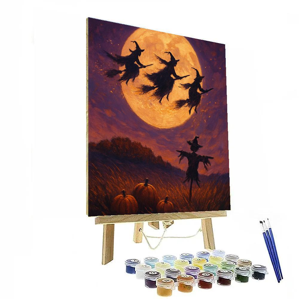 Witches Over Amber Ridge paint by number