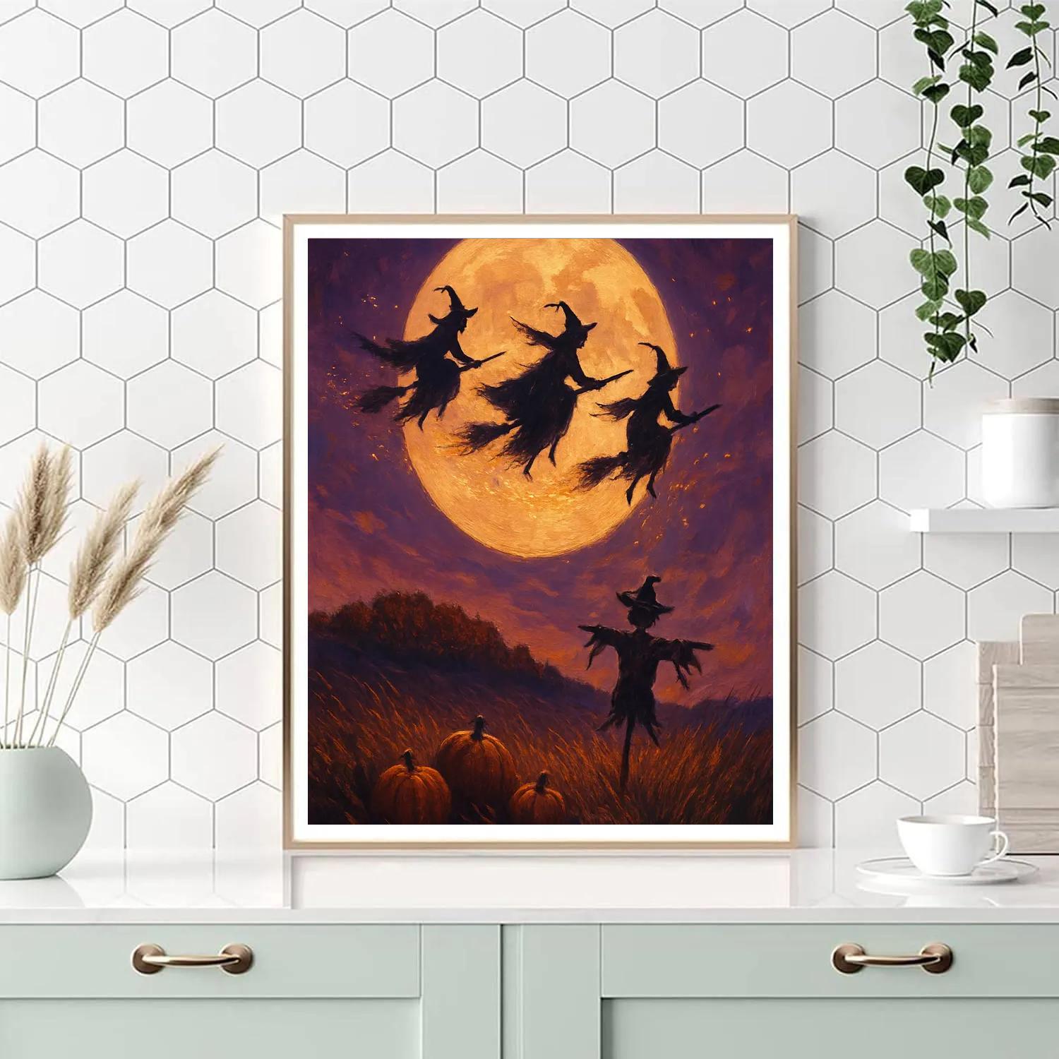 Witches Over Amber Ridge paint by number