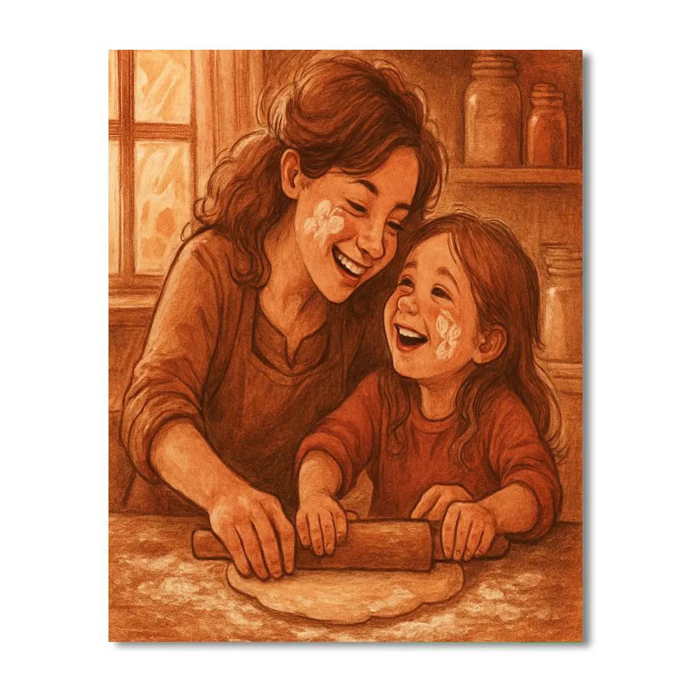 Kitchen Baking Morning Number painting