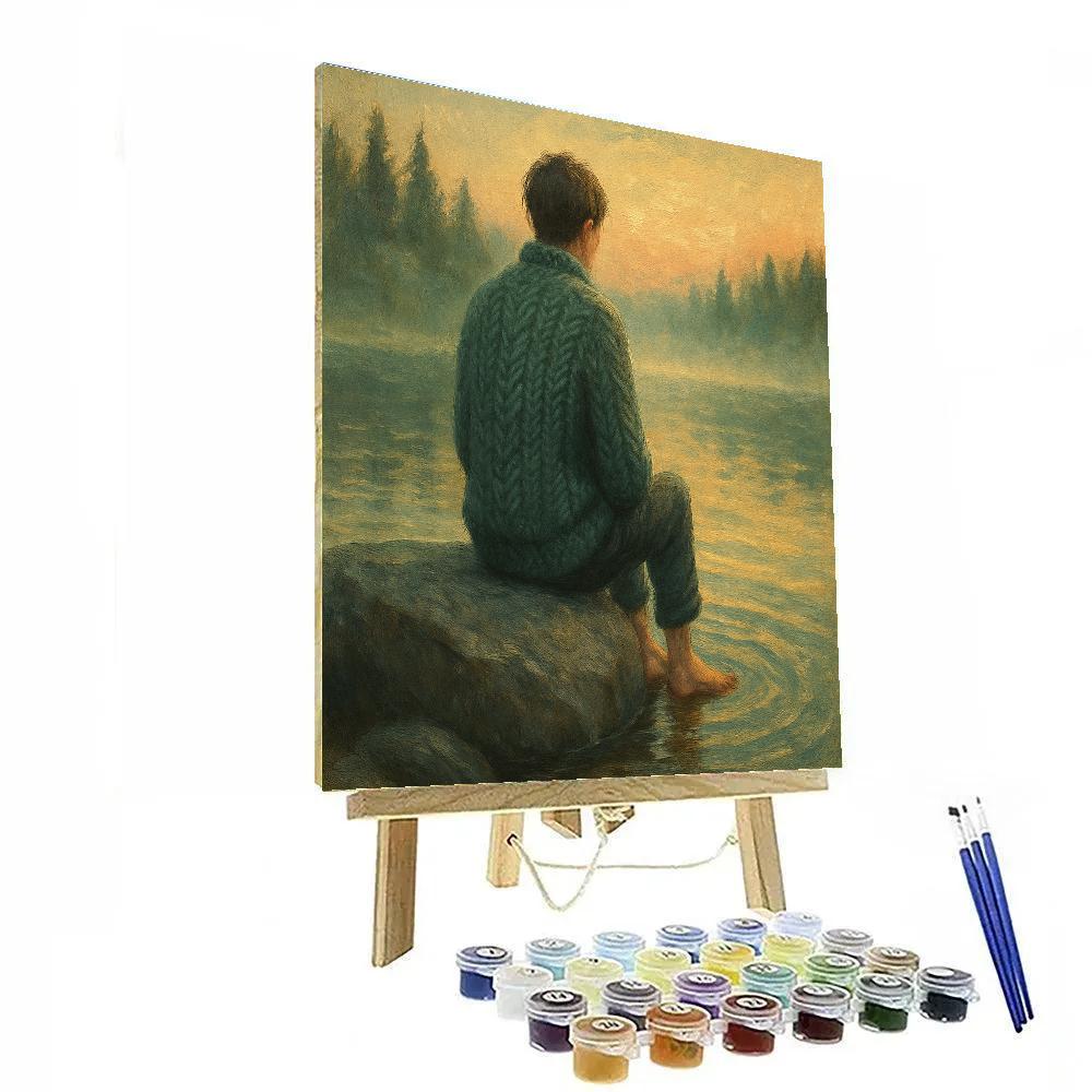 Stony Shoreline Quiet Numbered painting kits
