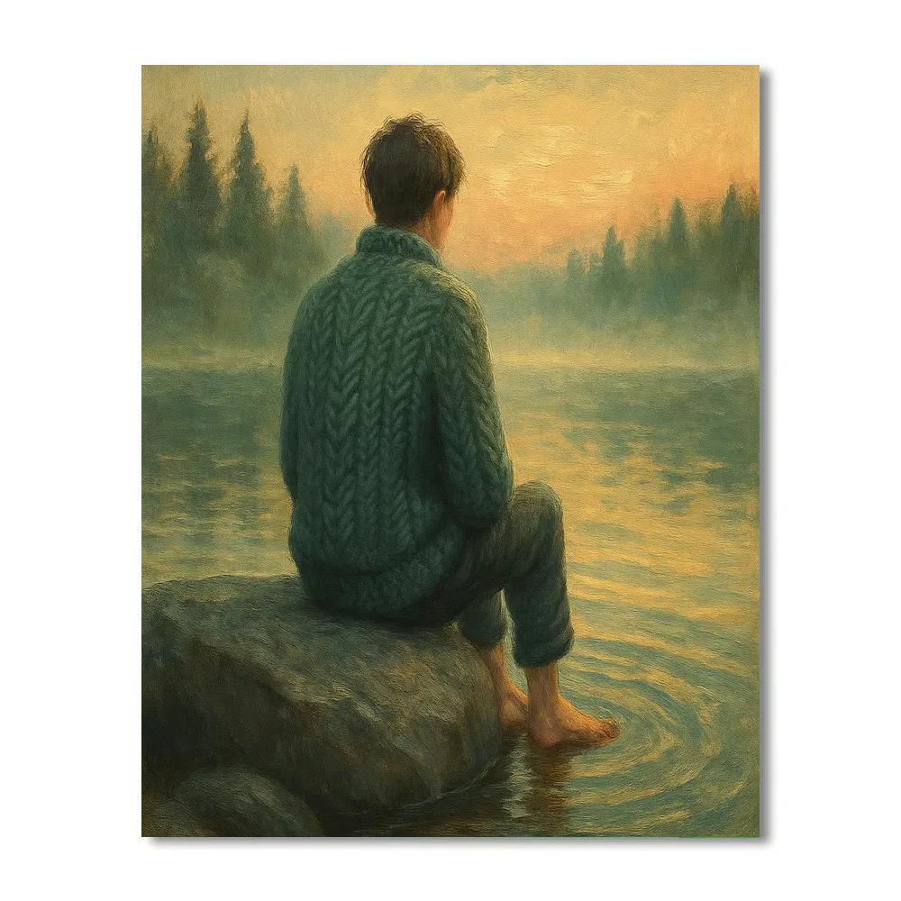 Stony Shoreline Quiet Numbered painting kits