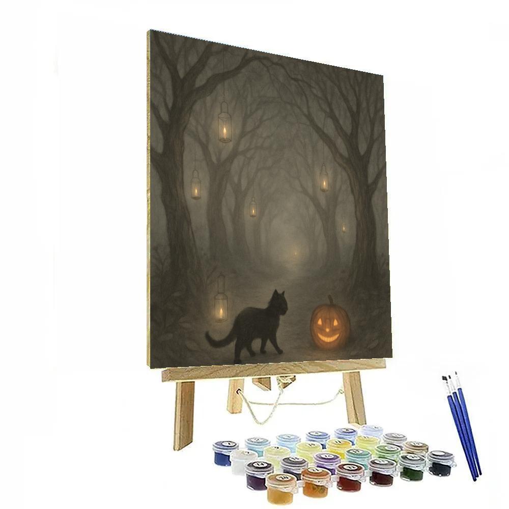 Fogbound Willow Path paint by number