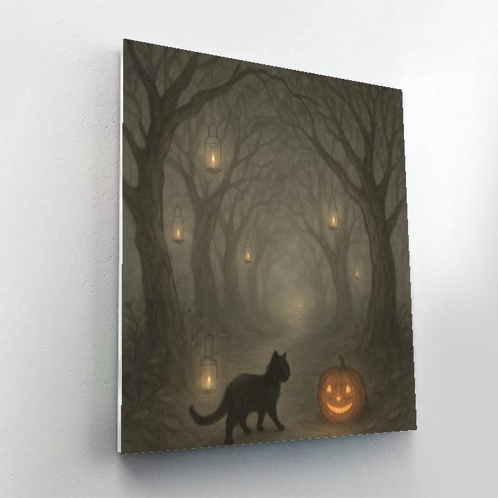 Fogbound Willow Path paint by number