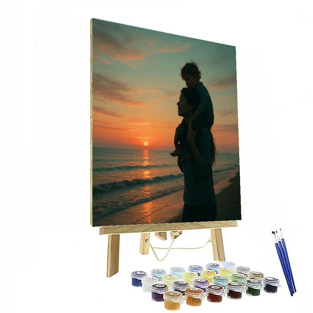 Seaside Sunset Stroll Numbered painting kits