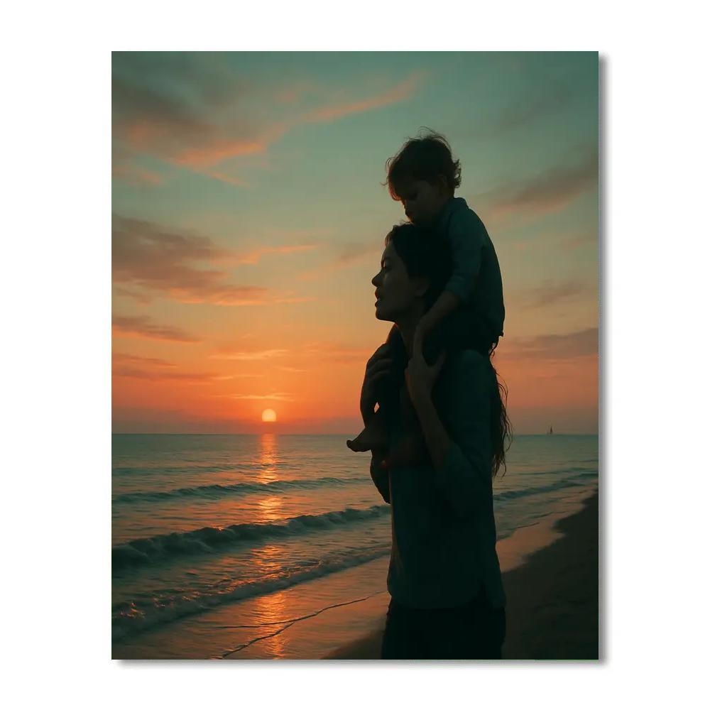 Seaside Sunset Stroll Numbered painting kits