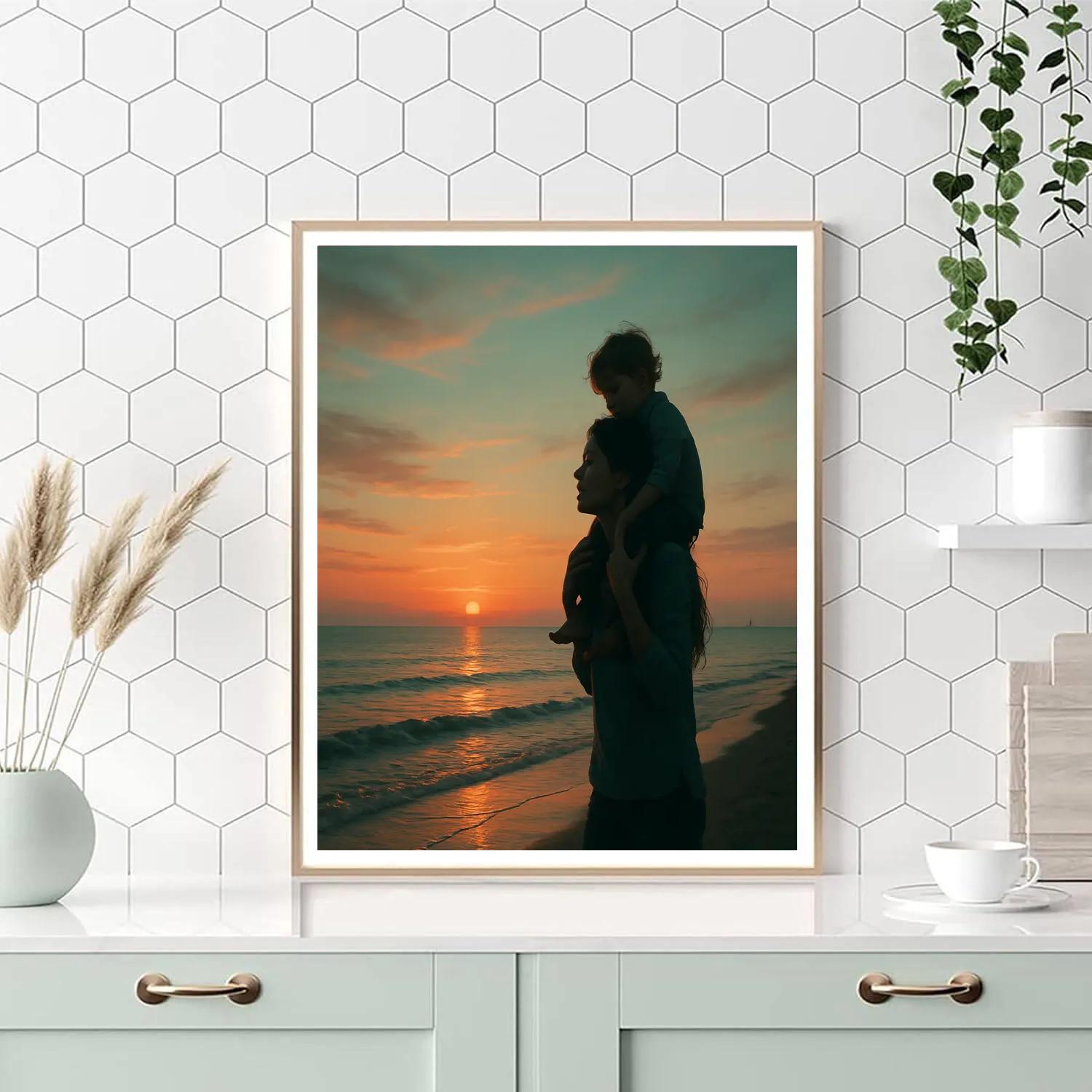Seaside Sunset Stroll Numbered painting kits