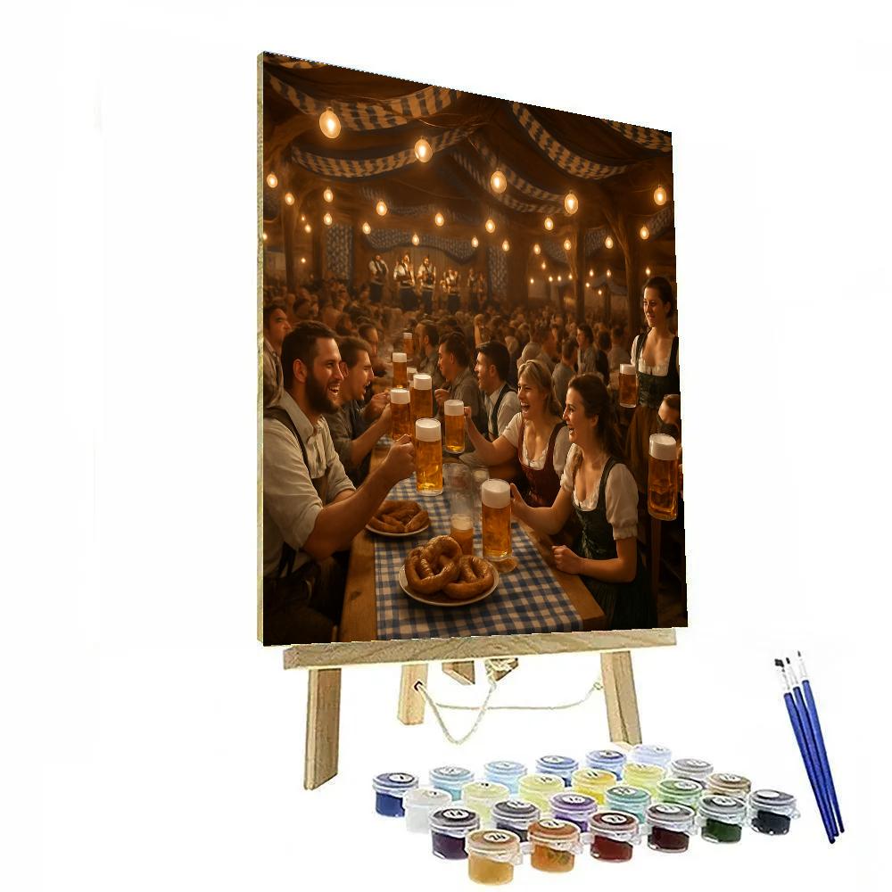 Oktoberfest Beer Tent Toast Number painting
