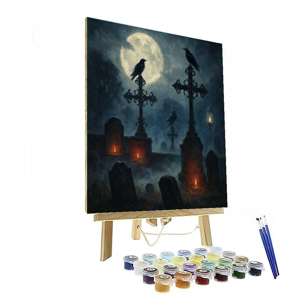 Ravencroft Cemetery Twilight paint by number
