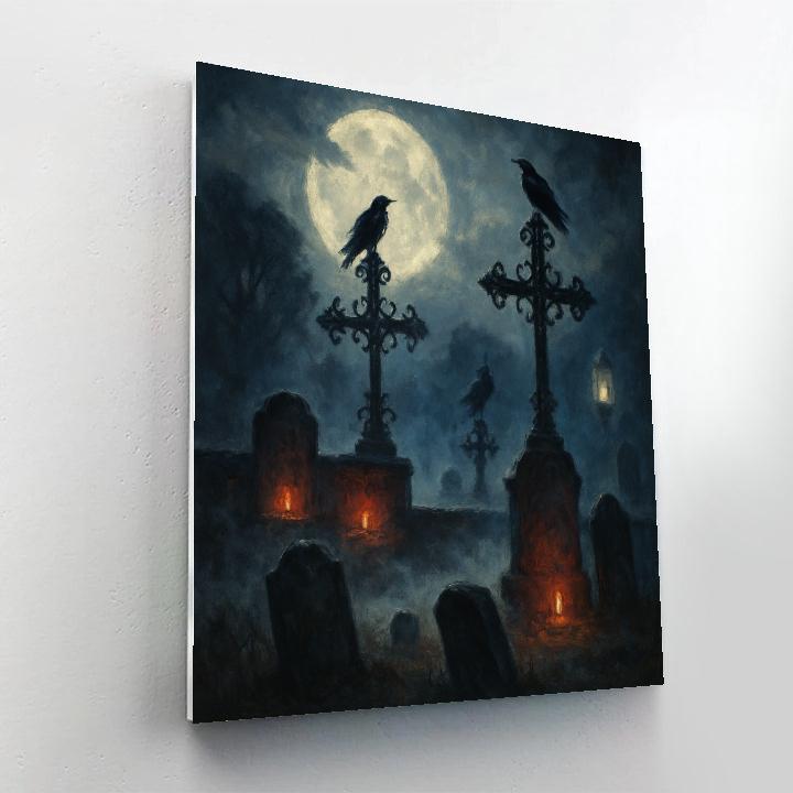 Ravencroft Cemetery Twilight paint by number