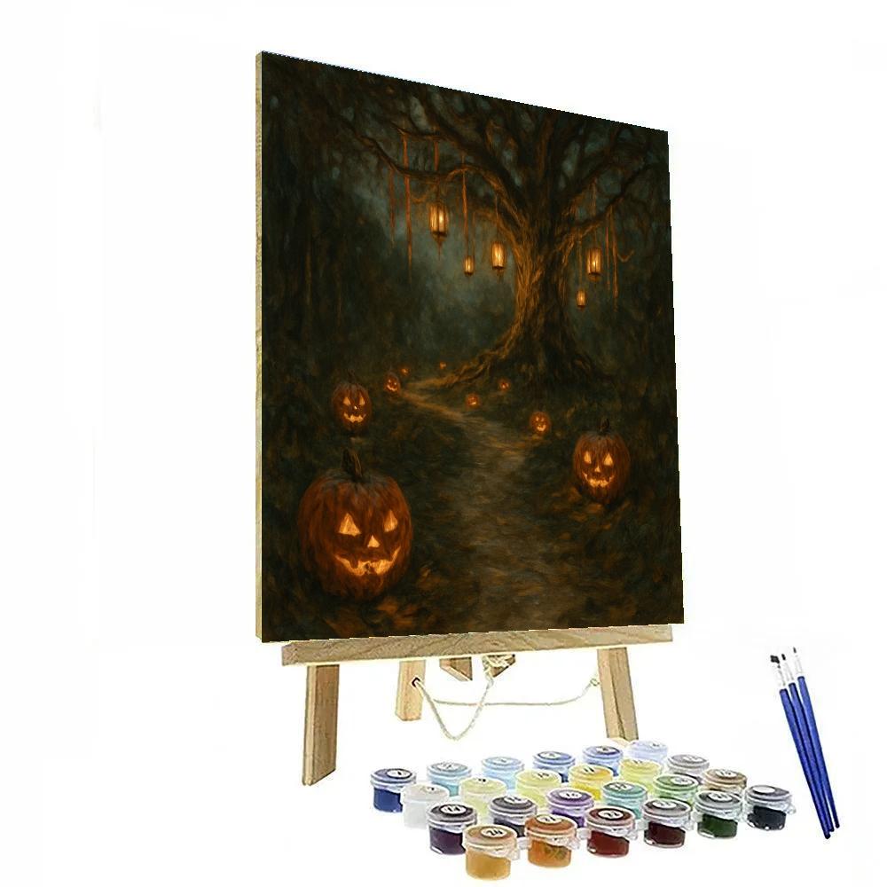 Carved Path To The Lantern Tree Numbered painting kits