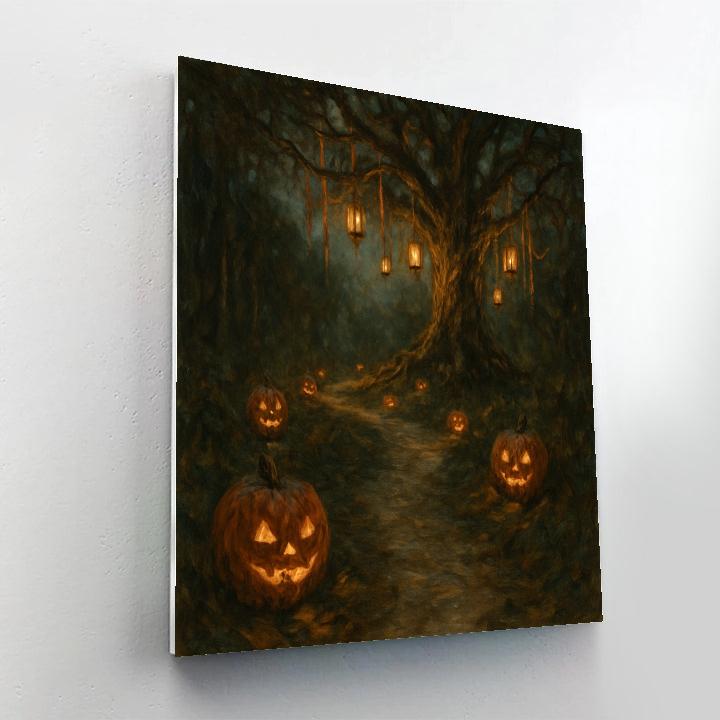 Carved Path To The Lantern Tree Numbered painting kits