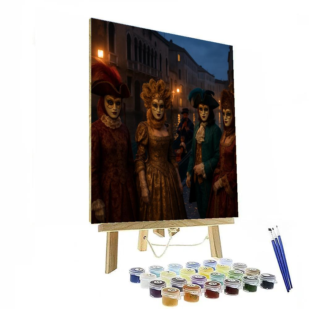 Venice Carnival Masked Parade Numbered painting kits