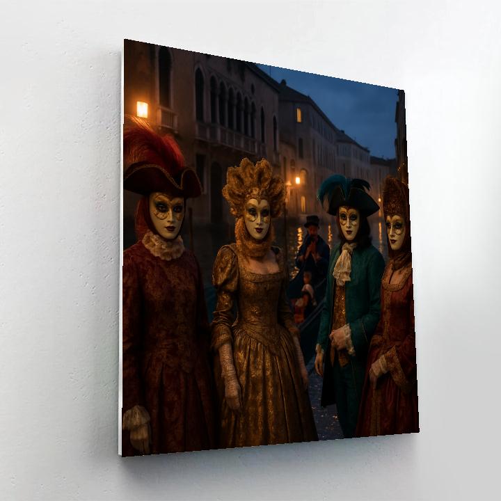 Venice Carnival Masked Parade Numbered painting kits