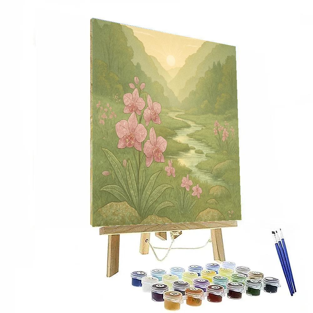 Orchid Valley Sunrise Paint by numbers kits