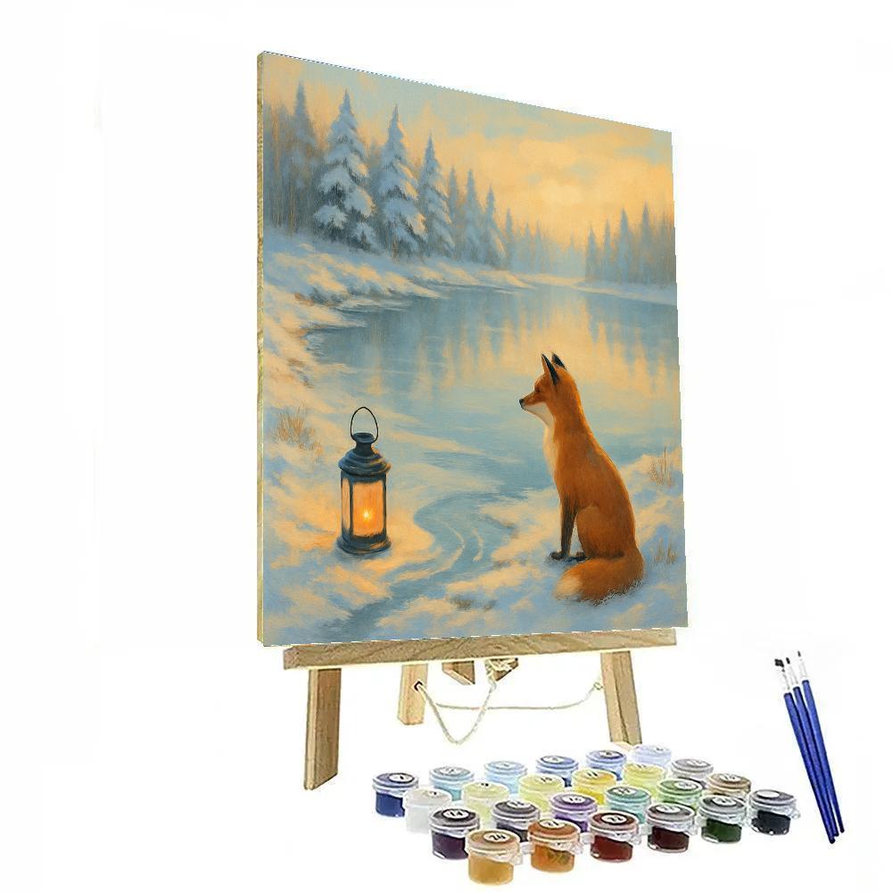 First Snow Lake Lullaby paint by number
