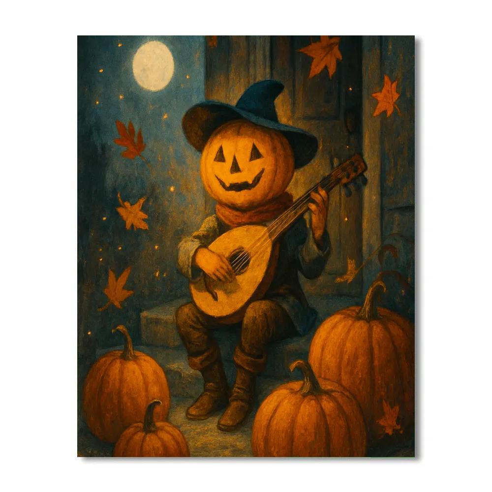 Midnight Tea With The Pumpkin Bard paint by number