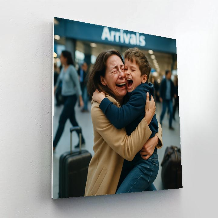 Airport Reunion Hug Paint by numbers art