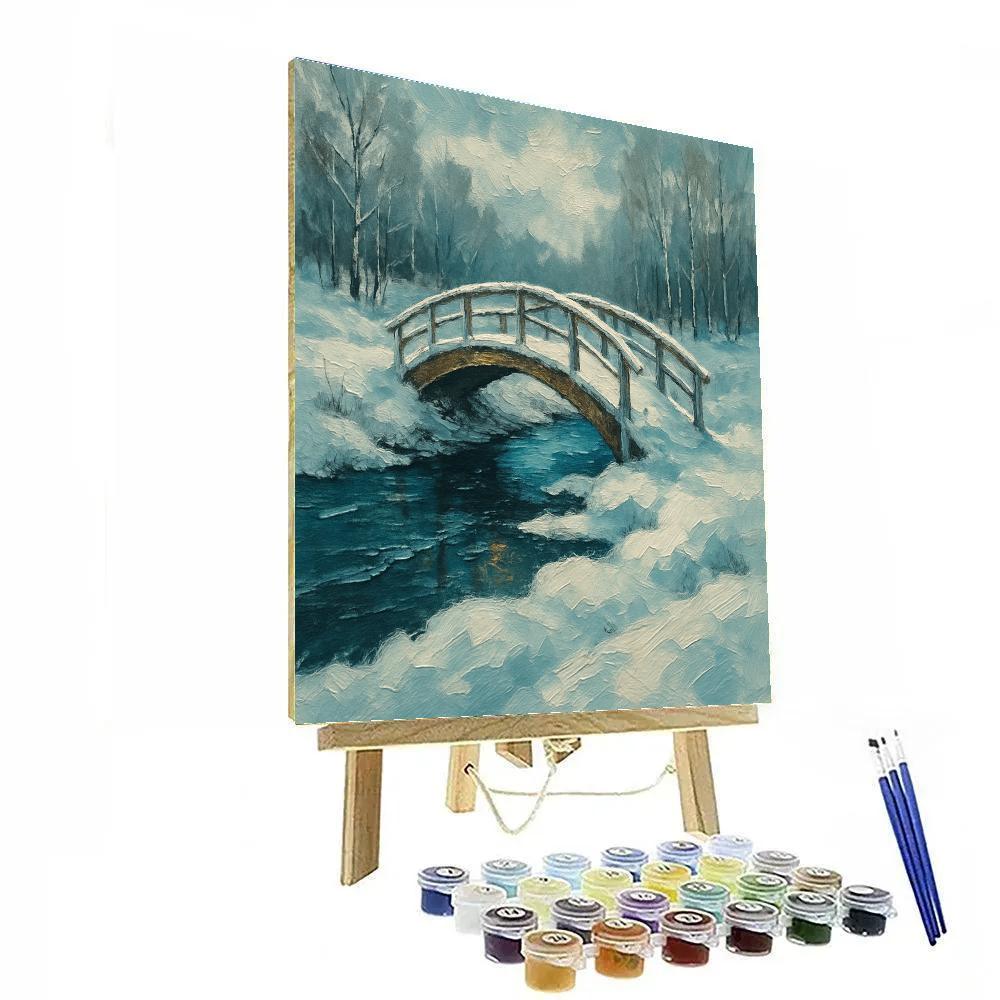 Bridge Over Icy Ribbon Paint by numbers art