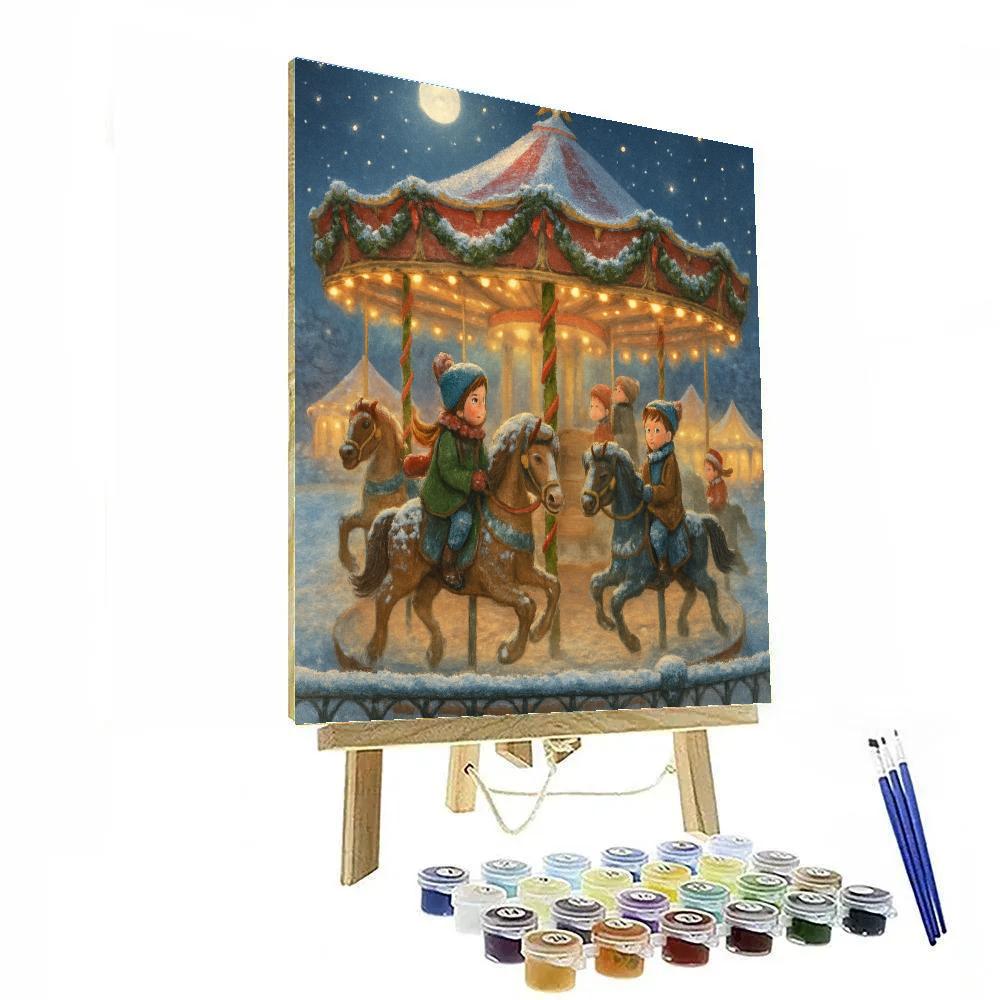 Frosted Carousel Eve Paint by numbers kits