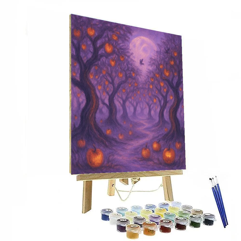 Twisted Orchard At Midnight Paint by numbers art