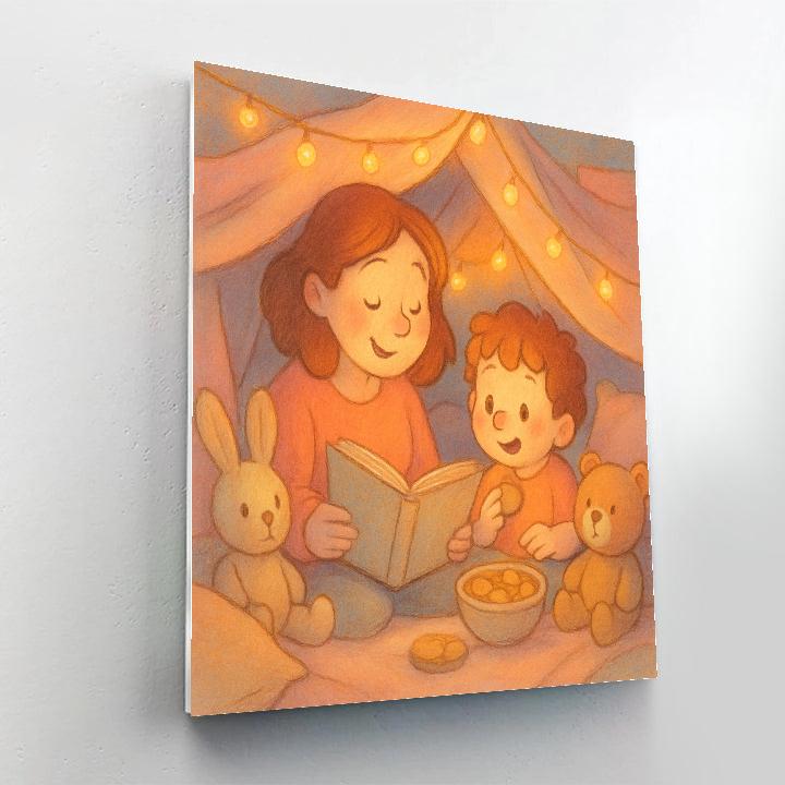 Pajama Pillow Fort Night Paint by numbers art