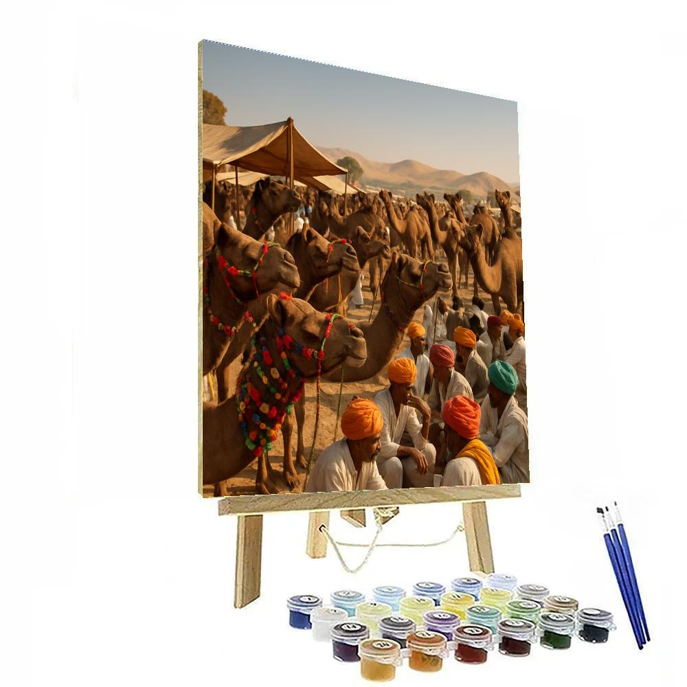Pushkar Camel Fair Market Painting by numbers kit