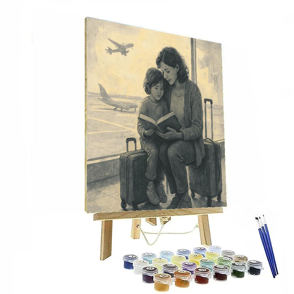 Airport Runway Storytime Paint by numbers art