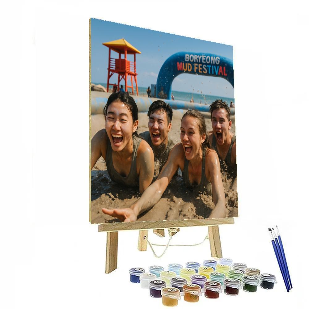 Boryeong Mud Festival Splash Paint by numbers art